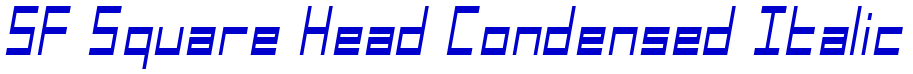 SF Square Head Condensed Italic font